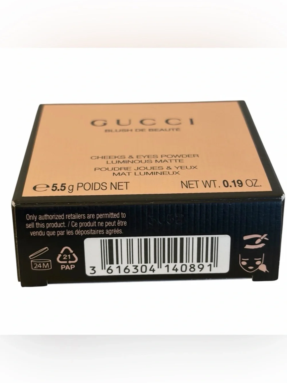 NEW Gucci Blush Cheek & Eye Powder 07 True Pink NEW Luminous Matte cool light